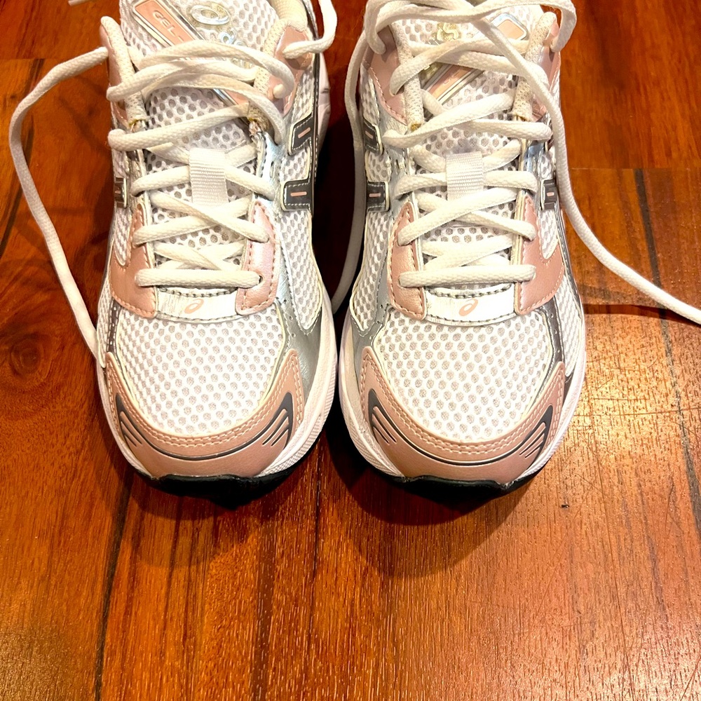 Brand new Asics pink and white sneakers.